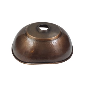 Lavabo en cuivre martelé fait à la main, rond, pour salle de bain, fournisseur OEM et fabricant en gros - Product Image 5