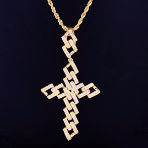 Luxury Hip Hop 925 <b>Sterling</b> <b>Silver</b> VVS Lab Grown Diamond <b>Cross</b> Jesus Pendant New Design Religious Men's & Women's Jewelry Gift - Product Image 4