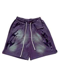 Short de gym personnalisé OEM pour hommes, vêtements de rue surdimensionnés, coupe décontractée, short d'entraînement en polyester en 100% coton évacuant l'humidité, fabricant - Product Image 6