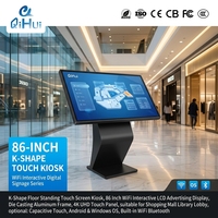 Kiosco de Autoservicio con Pantalla Táctil de 86 Pulgadas, Pantalla Inteligente Comercial Android para Vestíbulo, OEM