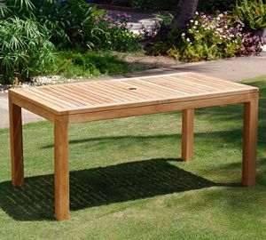 Mesa de comedor de teca para exteriores de madera maciza en estilo moderno Muebles de jardín rectangulares de nuevo diseño para hoteles y parques - Product Image 2