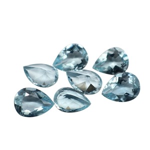 Piedra preciosa suelta de corte de pera aguamarina azul natural pulida para fabricación de joyas por gemas Mehrajudin con evaluación de terceros - Product Image 4