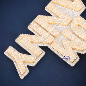 จี้เพชรโมอิสสีเงินแท้925ฮิปฮอปประดับเพชรที่มีความใสระดับ VVS สำหรับผู้ชายหรือผู้หญิง - Product Image 4