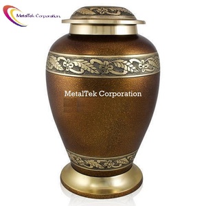 Urna de cremación de Metal de aleación sólida con tapa roscada asegurada Urnas de cremación de alta calidad para cenizas Precio al por mayor Frasco de urnas funerarias - Product Image 6