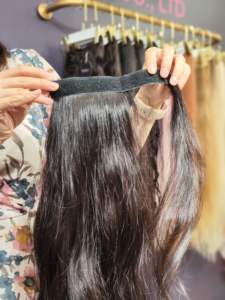 Queue de cheval de qualité supérieure, cheveux humains vierges de 8 pouces, pleine cuticule, longueur étirée pour l'exportation, vente en gros - Product Image 3