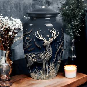 Majestuoso ciervo en el bosque Urna para cenizas de adultos Entierro para papá Urna Funeral masculino y femenino para hombres Mujeres Urna conmemorativa Tamaño personalizado - Product Image 2