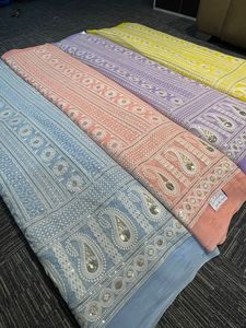 Fournisseur direct d'usine, tissu en viscose georgette, broderie Lucknowi, prix de gros pour robes de mariée pour femmes, fabriqué en coton - Product Image 3