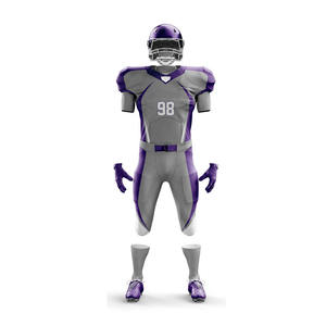 Uniforme de football américain à manches courtes fabriqué en usine dernier modèle taille adulte avec quantité minimale de commande bas - Product Image 5