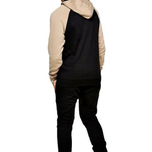 Conjunto de chándal vintage personalizado para hombre, transpirable, 100% algodón, de dos piezas con cremallera y corte acampanado, sudadera con capucha y pantalón de chándal con estampado de chenilla, efecto descolorido por el sol - Product Image 5