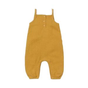 Prix de gros Combinaison bébé en bambou tricoté et élasthanne Nouveau-nés Couleur unie Garçons Filles 0-3 mois Fermeture à boutons Personnalisable - Product Image 2