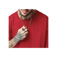Kaos Oblong Rajut Pria Ukuran Besar Plus Size, Bahan Polyester/Katun Bernapas, Lengan Pendek, Logo Depan, Ramah Lingkungan, Kualitas Tinggi