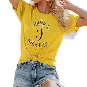 Camiseta Personalizada de Manga Corta y Cuello Redondo para Mujer, de Alta Calidad, Moda Unisex, Ropa Casual de Calle - Product Image 1