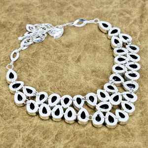 Collier en Iolite Fait Main, Argent Sterling 925, Pierre Précieuse Taillée en Poire, Chaîne Réglable, Bijou Cadeau de Haute Qualité, IGI, pour Enfants - Product Image 2