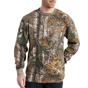T-shirts 100% coton pour hommes 260 GSM manches courtes Camouflage chasse impression arbre véritable Jungle Boxy Fit Boxy Fit T-Shirts pour hommes - Product Image 4