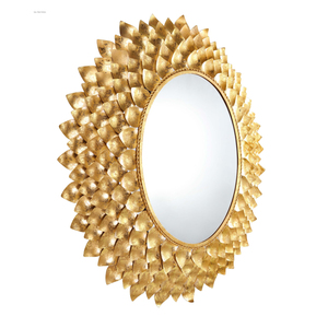Metal Iron Wall <b>Mirror</b> With Eye Shape <b>Gold</b> Color Large Shape Bathroom and Living Room Decorative Wall <b>Mirror</b> Supplies - Product Image 5