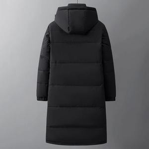 <b>Men's</b> Long Canvas Puffer Jacket Hooded Waterproof Breathable Lightweight Winter <b>Parka</b> - Product Image 4