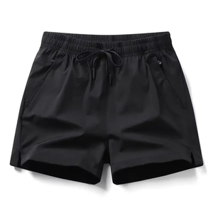 กางเกงขาสั้นผู้ชายผ้าคอตตอนผ้าตาข่ายออกกำลังกายแบบลำลองไซส์ใหญ่พิเศษพิมพ์ลายเอวผ้าโพลีเอสเตอร์แบบเรียบ - Product Image 1