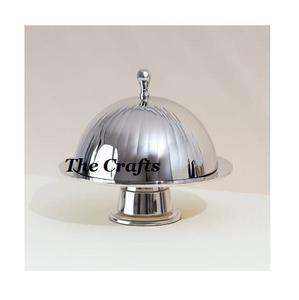 Support à dessert en acier inoxydable au design magnifique avec couvercle, forme ronde, vaisselle, serveur à gâteau à prix avantageux - Product Image 1