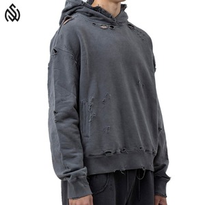 Sudaderas con Capucha Vintage para Hombre, de Alta Calidad, de Algodón y Poliéster Grueso, Estilo Francés, Personalizadas, con Efecto Desgastado por el Sol - Product Image 4