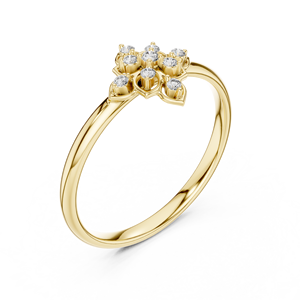 Bague réglable en saphir 18K avec style moderne et tendance pour filles - Product Image 6
