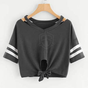 Camiseta corta de moda de verano de alta calidad para mujer, precios razonables, camisetas cortas de calidad Premium para mujer - Product Image 2