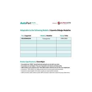 ชุดซ่อมหน้าต่างด้านหน้าขวาสำหรับ T4 Volkswagen Transporter - Product Image 6