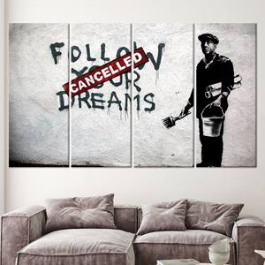 Toile d'art graffiti Banksy : Impression murale 'Rêves Annulés', LOT DE 4 TOILES - Product Image 1