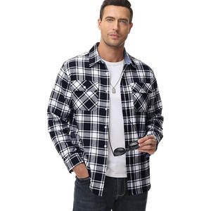 Luxury High Quality Knitted Hot Sale <b>Men</b> New Fashion <b>Flannel</b> <b>Shirts</b> Customized Breathable Quick Dry Unisex Plus Size OEM - Product Image 4