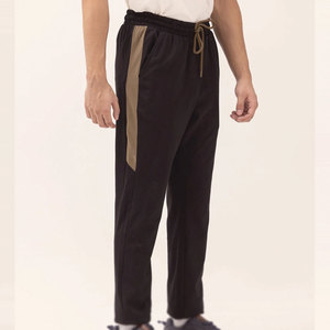 Manufacturer's Best Men's Casual Cotton <b>Trouser</b> Customizable Design Mid Waist Straight Pattern Breathable <b>Drawstring</b> Closure - Product Image 3