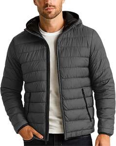 <b>Men</b> Custom Logo Winter Puffer Bubble <b>Jacket</b> Detachable Hood Thick Warm Nylon Outdoor <b>Utility</b> <b>Jacket</b> - Product Image 4