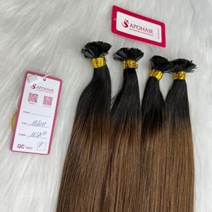 หัวแบนทำจากเคราติน1กรัมสำหรับต่อผมมนุษย์สีออมเบรผมตรงนุ่มคลื่นธรรมชาติส่ง DHL UPS FedEx Viet - Product Image 3