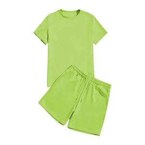 Tenue décontractée de rue d'été pour hommes ensemble de deux pièces en gros avec short imprimé et t-shirts séchage rapide et respirant - Product Image 5