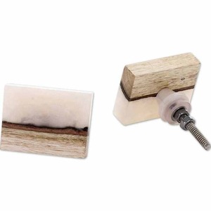 Pomos de resina de Madera hechos a mano para armarios y cajones precio al por mayor pomos decorativos de madera y resina para muebles - Product Image 4