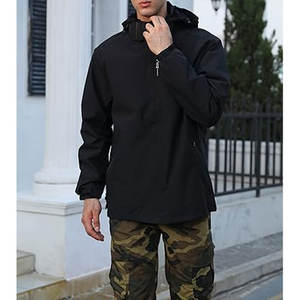 Veste d'hiver pour homme en gros, à séchage rapide, respirante, imperméable, avec col montant et logo frontal, tissu en toile pour vente en ligne - Product Image 5