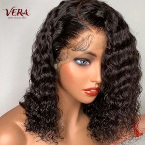 Tóc giả pixie ngắn xoăn, kiểu bob, chất liệu ren, dành riêng cho salon, dành cho phụ nữ da đen, tóc người, kiểu tóc pixie phần ren T, tóc giả Perucas Perruques - Product Image 4