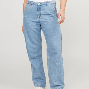 Vente en gros de jeans en denim personnalisés pour femmes avec poches à carreaux jambe large baggy jean lourd de haute qualité pour hommes style de rue élastique OEM - Product Image 6