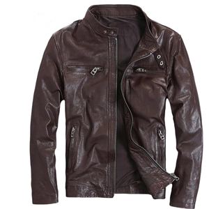 Nueva chaqueta de cuero genuino para hombre, chaqueta de Otoño de vaca ajustada, Real chaqueta de cuero, ropa para hombre, chaqueta para hombre, envío DDP - Product Image 3