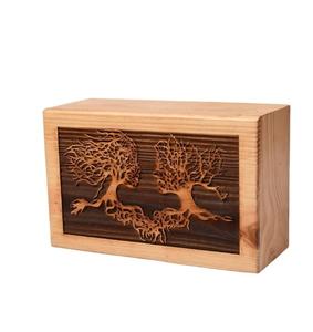 Pinewood Urn <b>for</b> Human <b>Ashes</b> Two souls personalized Cremation Urn <b>for</b> <b>Ashes</b> Handcrafted Large Urn <b>Box</b> - Product Image 1