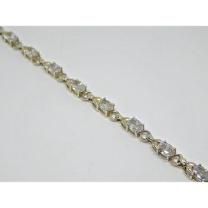 Pulsera de piedras preciosas facetadas hechas a mano de Plata de Ley 925, joyería de Zirconia cúbica, joyería de cuentas finas, BR0097-GS - Product Image 2