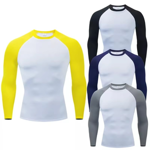 Men's Long Sleeve Rash Guard Quick Dry Gym Clothing with <b>Compression</b> <b>Shirts</b> Customizable Sportswear - Product Image 6