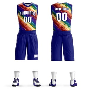 Tenues de basket-ball d'été OEM, ensembles respirants à séchage rapide, vêtements de sport pour hommes, vente en gros, impression par sublimation - Product Image 6