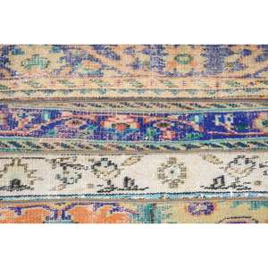 Moderno azul naranja 9x12ft lana plana tejido turco alfombra Patchwork sala de estar alfombra con respaldo de látex para decoraciones - Product Image 5