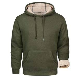 Hombre Sherpa Sudaderas Fleece Forrado Sudaderas Pullover Con Bolsillo Kanga - Product Image 1