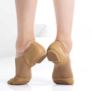 Bán Buôn Phụ Nữ Của Người Lớn Phẳng Gót Múa Ba Lê Giày Khiêu Vũ Bán Hot Đen Tan Jazz Khiêu Vũ Giáo Viên Giày Với Lông Trên Chất Liệu - Product Image 5