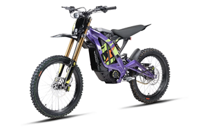 Moto électrique tout-terrain noire et jaune, moto double usage avec fourches dorées, batterie au lithium >80 km/h, 1001-2000W, freins à disque - Product Image 4