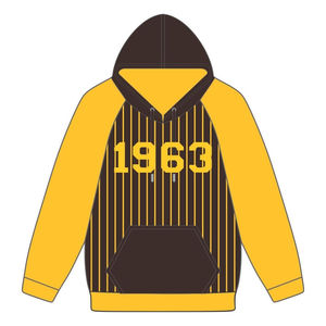 Sudadera con Capucha Iota Phi Theta, Año de Fundación 1963, Color Marrón, Franjas Doradas, Estilo Raglan, Ropa de Fraternidad Griega, Divine Nine HBCU - Product Image 2