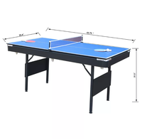 Party Friends Family Club Game Enjoy Time Conference Home Multi Functional 3 in1 Table de billard pliante portable