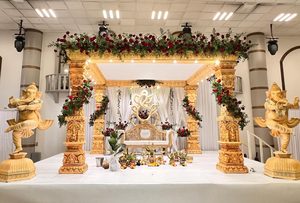 Mandap de Boda de Estilo Mughal con Decoración Real, Mandap de Boda Indio Único con Iluminación, Decoraciones Portátiles para Bodas Reales CALIFORNIA - Product Image 4