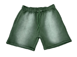 Short unisexe délavé à l'acide de 5 pouces en coton éponge français personnalisé Design vieilli vintage Fermeture brodée Mid High Street - Product Image 5