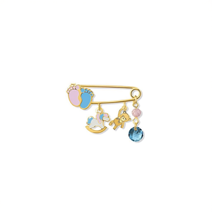 Pin de Oro 9K con Esmalte Artesanal para Mujer y Niños - Diseño Infinito Hecho en España (Disponible en 10k-14k-18k) - Product Image 3